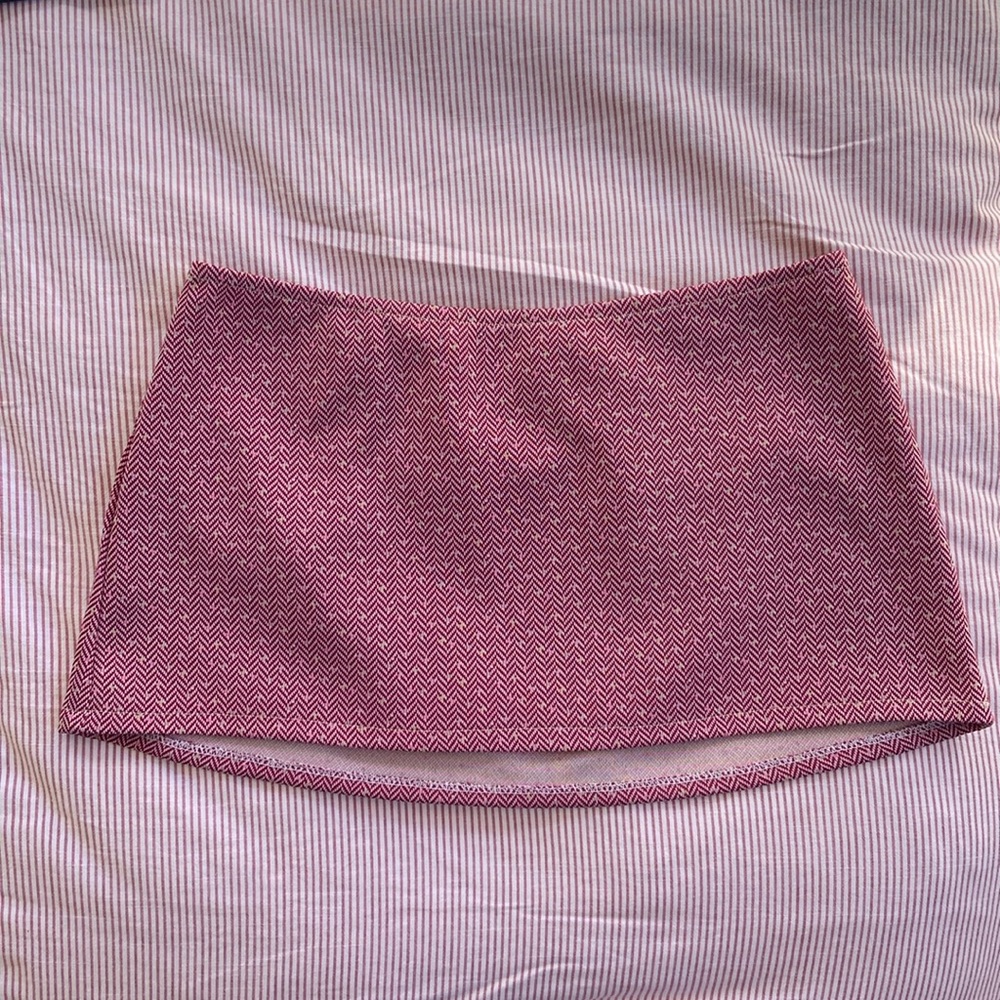 Loveworn Vintage pink Mini skirt, Hand Sewn